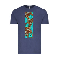 Vintage Denim american football with leopard pen wraps Vintage Tee - BundleAndBundleShop