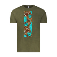 Vintage Olive american football with leopard pen wraps Vintage Tee - BundleAndBundleShop