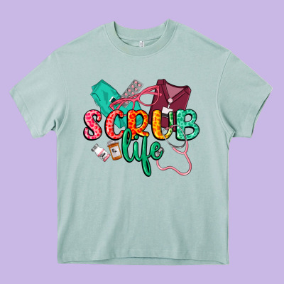 Scrub Life Heavy Core Tee Designed By Cowgirlartshop