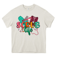 Cream Scrub life Heavy Core Tee - CowGirlArtShop