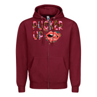 Burgundy pucker up Zipper Hoodie - JahusDesignShop