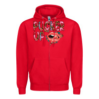 Red pucker up Zipper Hoodie - JahusDesignShop