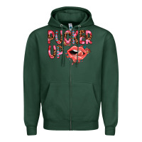 Sports Green pucker up Zipper Hoodie - JahusDesignShop