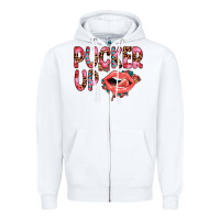White pucker up Zipper Hoodie - JahusDesignShop