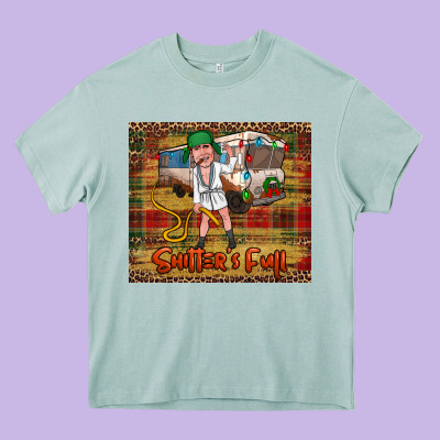 Shitters Full Merry Christmas Heavy Core Tee Designed By Jasminsmagicworld