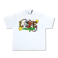 White mardi gras love crawfish Urban Heavy Tee - FaDigitalArtStudio