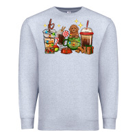 Heather Grey Christmas coffee cups with Poodle Premium Sweatshirt - RanaPortraitStore