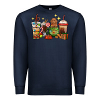 Navy Christmas coffee cups with Poodle Premium Sweatshirt - RanaPortraitStore