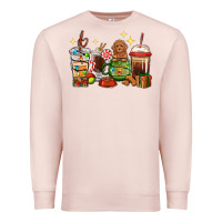 Pale Pink Christmas coffee cups with Poodle Premium Sweatshirt - RanaPortraitStore