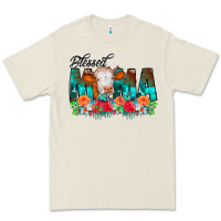Bone Blessed Mama Flowers Cow Premium Tee - CowCowDesign