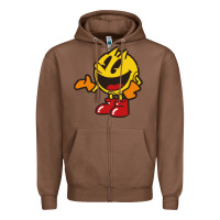 Chestnut pacman Zipper Hoodie - DesigneFamous