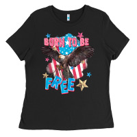 Black Born to be free Ladies Tee - FaDigitalArtStudio