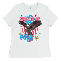 White Born to be free Ladies Tee - FaDigitalArtStudio
