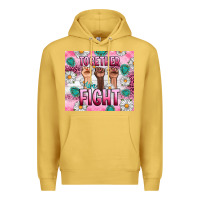 Antique Gold Breast Cancer Together Fight Premium Hoodie - Artiststas