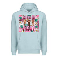 Blue Mist Breast Cancer Together Fight Premium Hoodie - Artiststas
