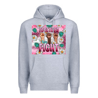 Heather Grey Breast Cancer Together Fight Premium Hoodie - Artiststas