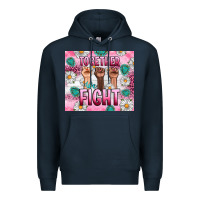 Navy Breast Cancer Together Fight Premium Hoodie - Artiststas
