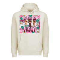 Oatmeal Heather Breast Cancer Together Fight Premium Hoodie - Artiststas