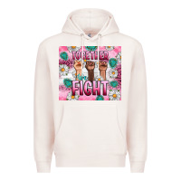 Pale Pink Breast Cancer Together Fight Premium Hoodie - Artiststas