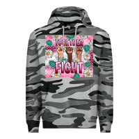 Slate Camo Breast Cancer Together Fight Premium Hoodie - Artiststas
