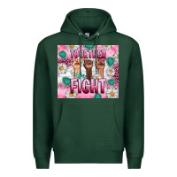 Sports Green Breast Cancer Together Fight Premium Hoodie - Artiststas