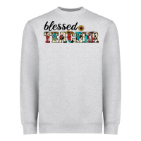 Heather Grey blessed teacher Heavyweight Sweatshirt - JahusDesignShop
