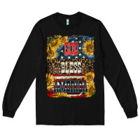 Black Western God Bless America 4th of July Long Sleeve Tee - LillyAllenDesigns
