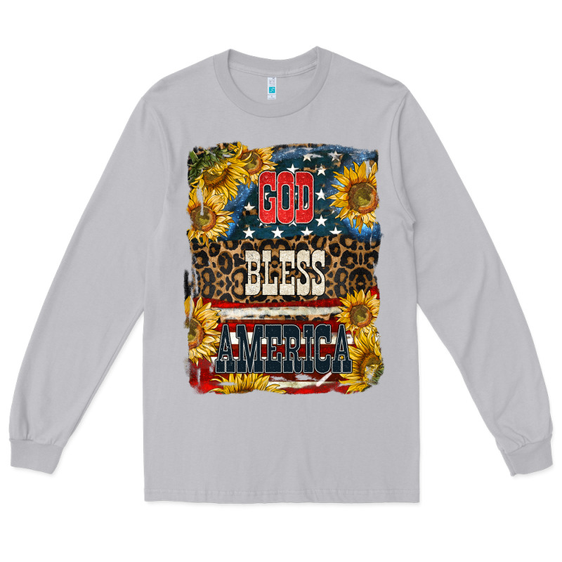 Western God Bless America 4th Of July Long Sleeve Tee by LillyAllenDesigns | Teevron