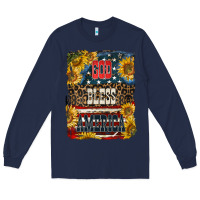Navy Western God Bless America 4th of July Long Sleeve Tee - LillyAllenDesigns