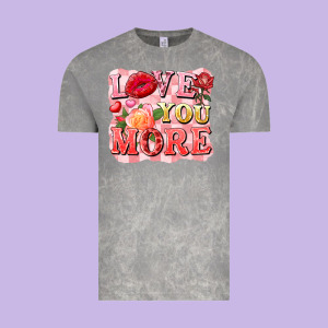 Love You More Vintage Tee Designed By Fadigitalartstudio
