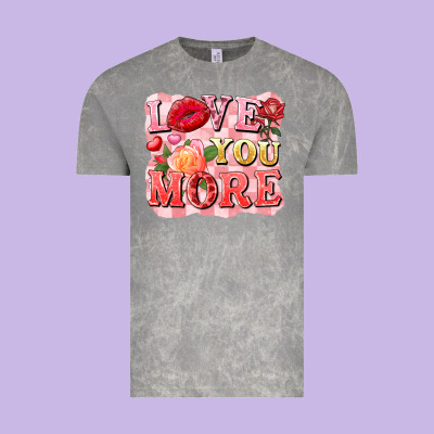 Love You More Vintage Tee Designed By Fadigitalartstudio