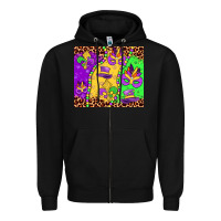 Black mardi gras Zipper Hoodie - JahusDesignShop