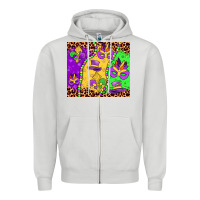Dove Grey mardi gras Zipper Hoodie - JahusDesignShop