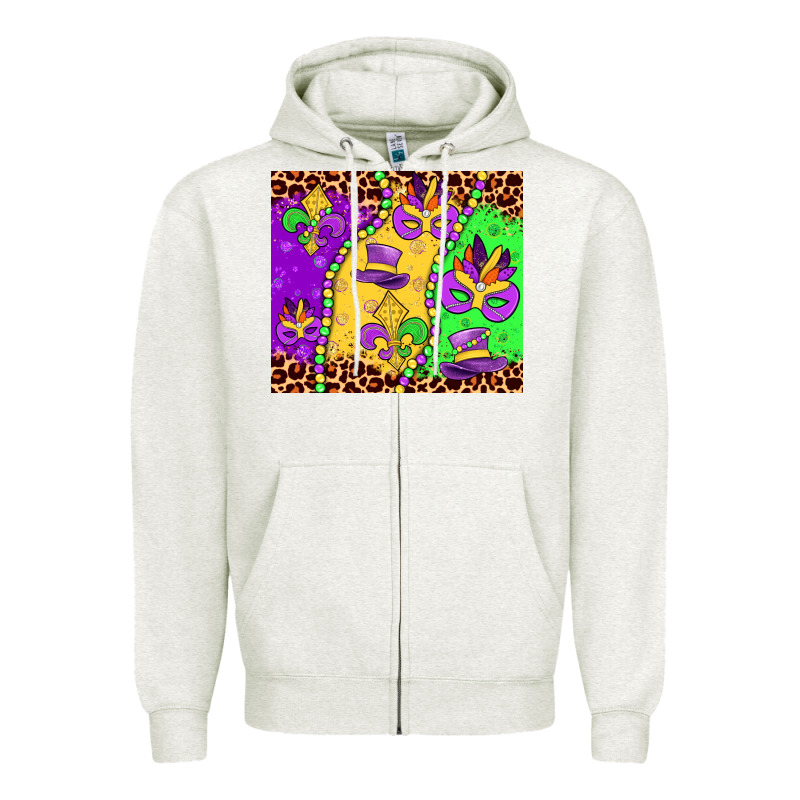 Mardi Gras Zipper Hoodie by JahusDesignShop | Teevron