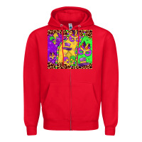 Red mardi gras Zipper Hoodie - JahusDesignShop