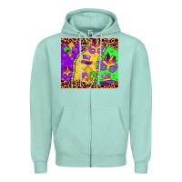 Seafoam mardi gras Zipper Hoodie - JahusDesignShop