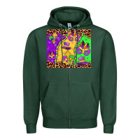 Sports Green mardi gras Zipper Hoodie - JahusDesignShop