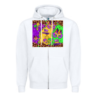 White mardi gras Zipper Hoodie - JahusDesignShop