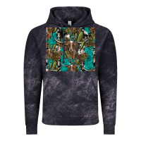 Cloud Black Longhorn Pattern Vintage Hoodie - CowhideDigitalArt