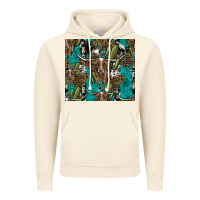 Vintage Artic Longhorn Pattern Vintage Hoodie - CowhideDigitalArt