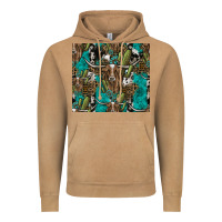 Vintage Camel Longhorn Pattern Vintage Hoodie - CowhideDigitalArt