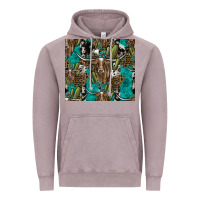 Vintage Zinc Longhorn Pattern Vintage Hoodie - CowhideDigitalArt