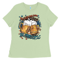 Matcha I'm not drunk i'm patriotic Ladies Tee - FaDigitalArtStudio