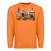 Carrot Christmas coffee cups with Bull Terrier Premium Sweatshirt - RanaPortraitStore
