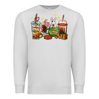 Dove Grey Christmas coffee cups with Bull Terrier Premium Sweatshirt - RanaPortraitStore