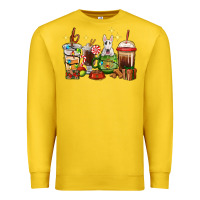 Lemon Christmas coffee cups with Bull Terrier Premium Sweatshirt - RanaPortraitStore