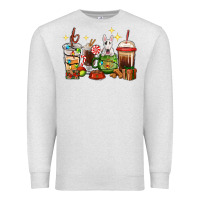 Christmas Coffee Cups With Bull Terrier Premium Sweatshirt | Teevron
