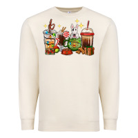 Sandshell Christmas coffee cups with Bull Terrier Premium Sweatshirt - RanaPortraitStore