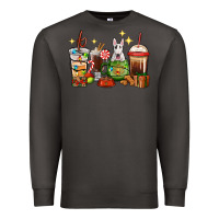 Smoke Christmas coffee cups with Bull Terrier Premium Sweatshirt - RanaPortraitStore