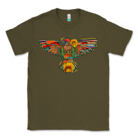 Army Green thunderbird  wild soul with sunflower serape aztec Classic Tee - Artiststas